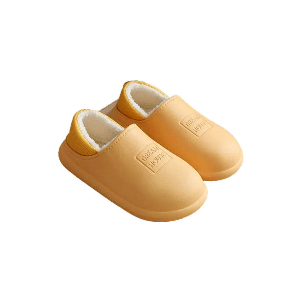 【友藝家】2件組-新型保暖防潑水加絨拖鞋(適用36-43碼)