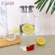 【Caldo 卡朵生活】直筒不鏽鋼蓋耐冷熱玻璃水壺 1.4L(3入組)