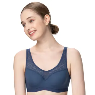 【Swear 思薇爾】Love myself系列M-XL軟鋼圈模杯無痕背扣短背心(帝國藍)