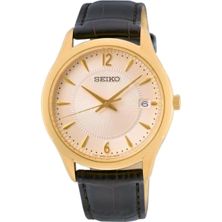 【SEIKO 精工】CS石英簡約手錶皮帶錶39.4mm(SUR472P1/6N52-00D0J)