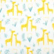 【Orunet】花園長頸鹿三層紗紗布巾(藍色/粉紅色/黃色)