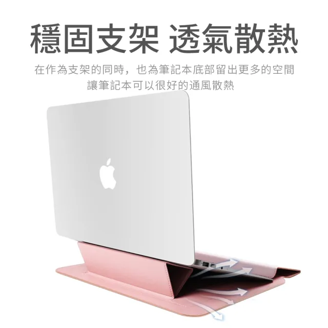 【OMG】第三代 3合1 Macbook支架內膽包 多功能筆電包 聯想華碩電腦包 13/14吋通用(磁力吸附 透氣散熱)