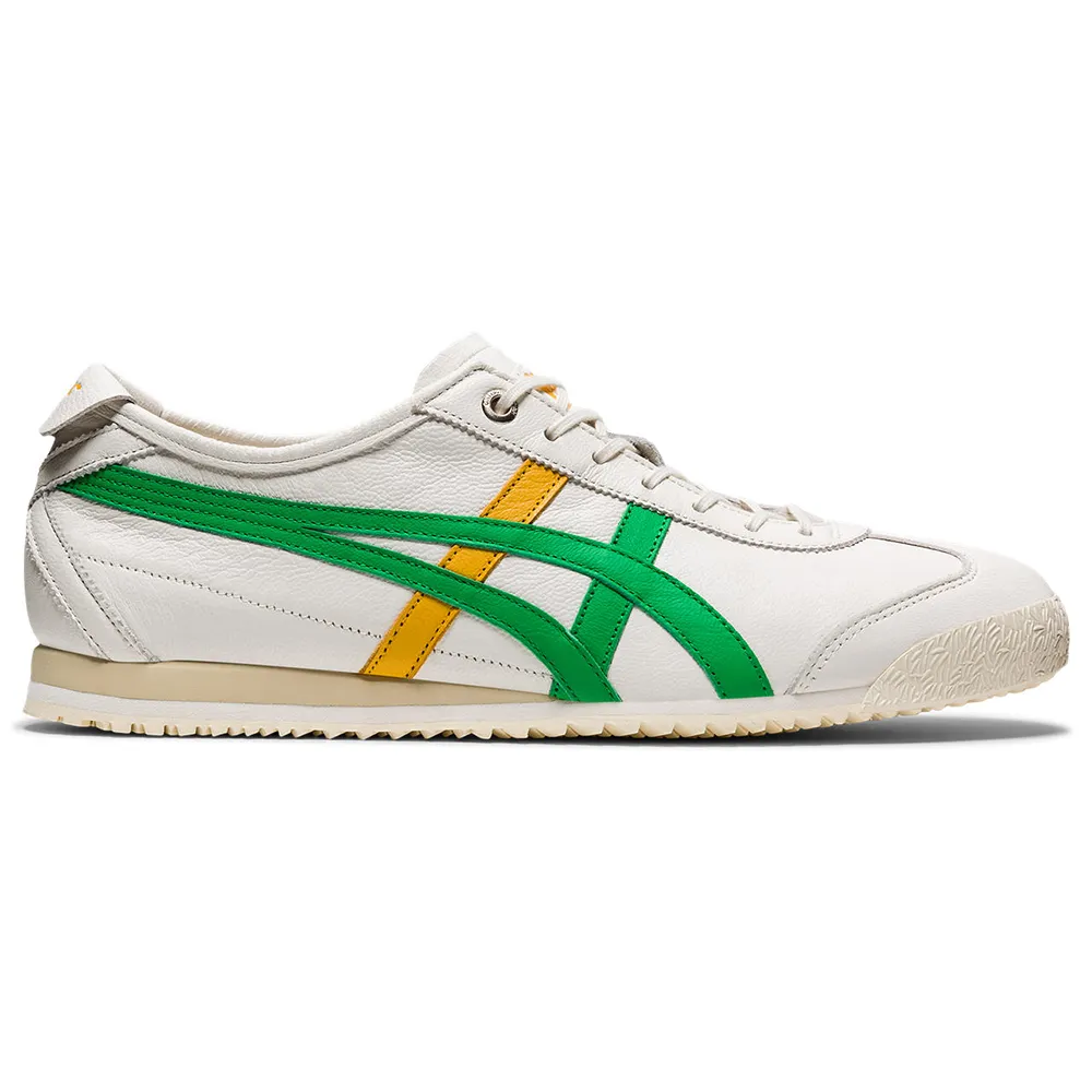 【Onitsuka Tiger】鬼塚虎 官方旗艦店 MEXICO 66 SD 休閒鞋 米底綠邊(1183A872-107)