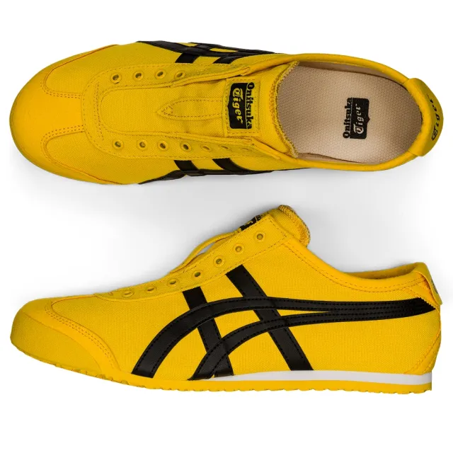 【Onitsuka Tiger】鬼塚虎 官方旗艦店 黃底黑邊MEXICO 66 SLIP-ON 無鞋帶款(1183A746-750)