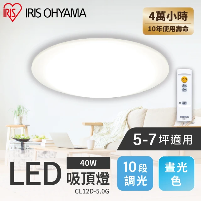 【IRIS】LED圓盤吸頂燈 5.0系列 CL12D(5-7坪適用 可調光 遙控開關)