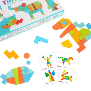 【Jigsaw】兒童智力幾何七巧板創意拼圖玩具(益智玩具/幾何/創意/聖誕禮物/交換禮物/益智玩具)