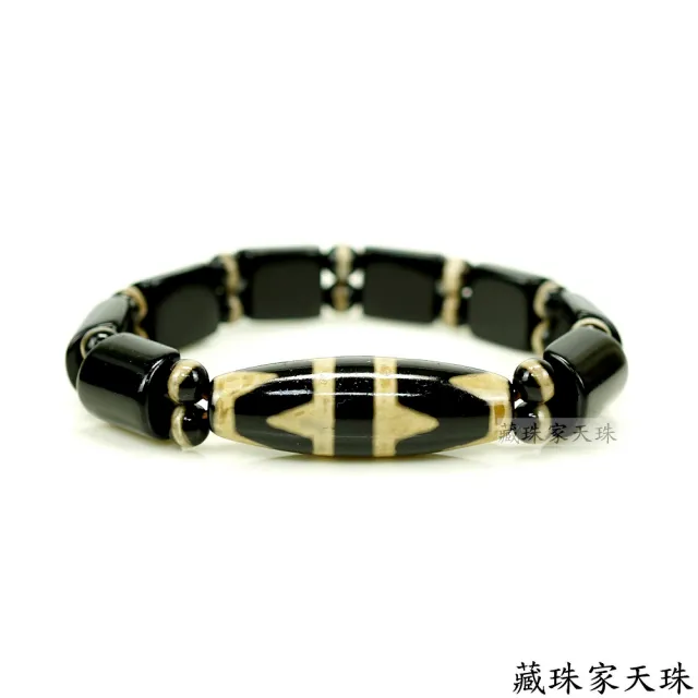 【藏珠家】38mm 虎紋天珠手鍊