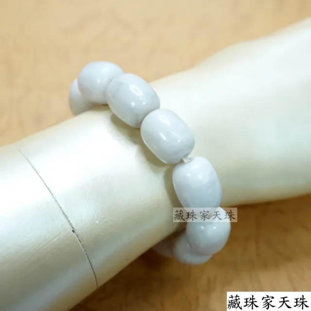 【藏珠家】開運納福白玉髓鼓珠天珠手鍊