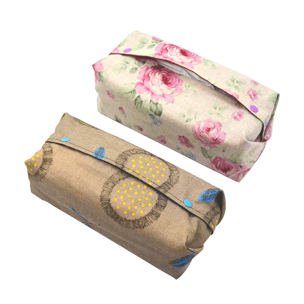 【Halace】花語復古麻-日式棉製兩翻防水衛生紙套(共1入-防水廚衛必備)