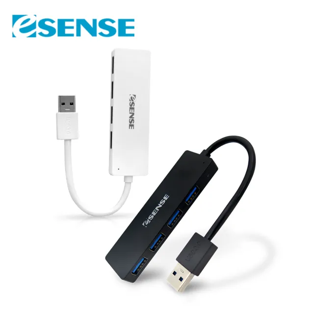 【ESENSE 逸盛】ESENSE S347 4合1 USB3.0HUB集線器(高速傳輸-兩色)