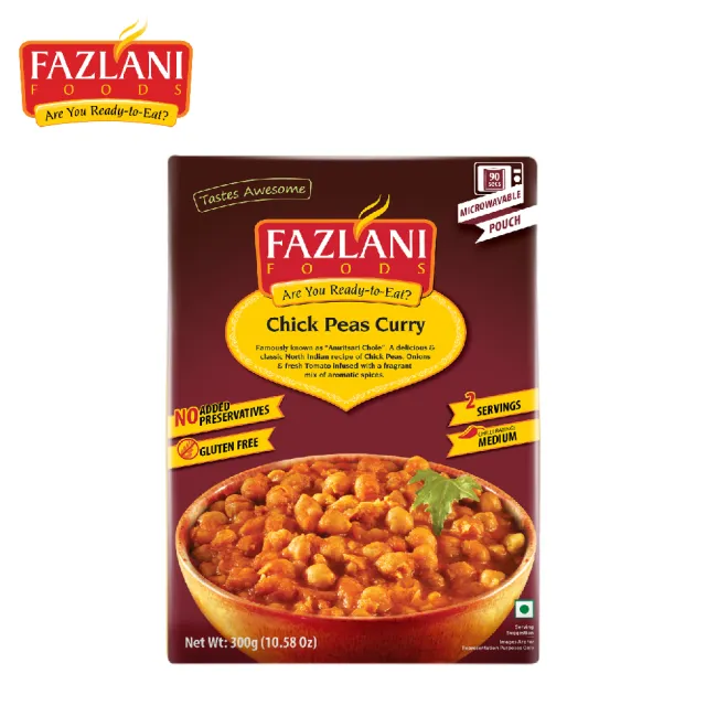 【Fazlani】印度鷹嘴豆咖喱風味即食調理包 300gx1包