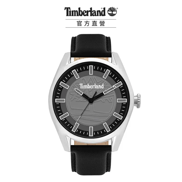 【Timberland】手錶 男錶 ASHFIELD系列 街頭潮流腕錶 皮革錶帶-深灰/黑46mm(TBL.16005JYS/13)