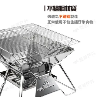 【Campingmoon 柯曼】輕便燒烤爐MT-2 MT-2 焚火台 不鏽鋼 烤肉架 烤肉爐 燒烤架 悠遊戶外