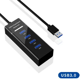 【JHS】USB3.0 4口HUB集線器 延伸器 30 CM(筆電分線器 OTG 擴展器 擴充槽 電腦HUB 集線器 USB擴充)