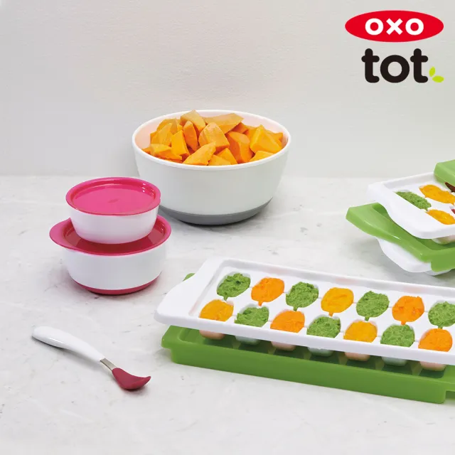 【美國OXO】tot 隨行矽膠湯匙(4色可選/6M+)