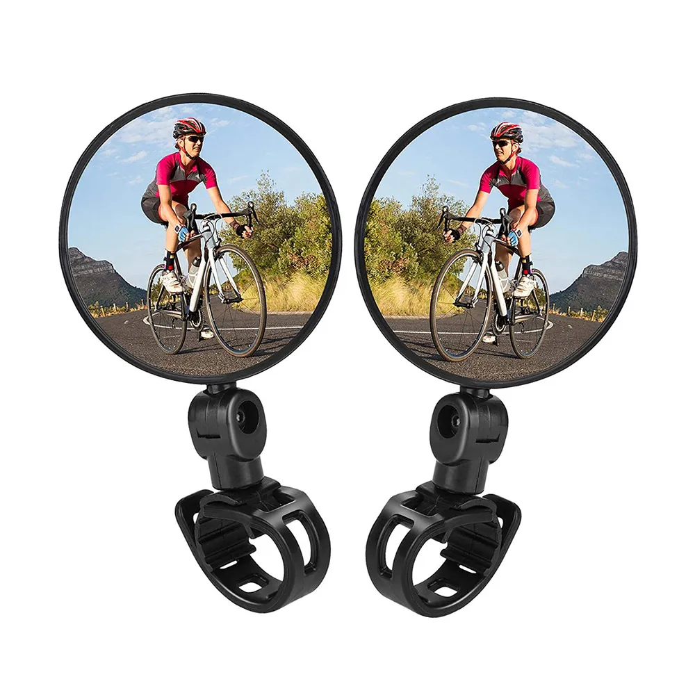 【AHOYE】玻璃自行車後照鏡 兩入組 公路車 單車 腳踏車後視鏡