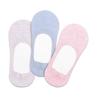 【HOMELAND】100%棉感．紮染高背隱形襪 22-24 cm(止滑矽膠 棉感布料)