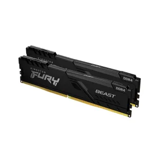 【Kingston 金士頓】FURY Beast DDR4 2666 16GB (8GB x2) PC 記憶體 黑 (KF426C16BBK2/16) *超頻