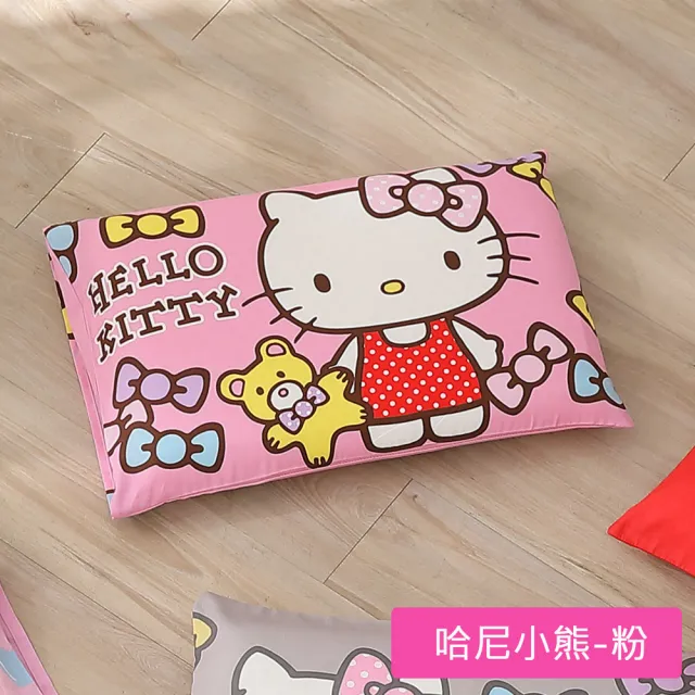 【HongYew 鴻宇】兒童乳膠枕 日本防蹣抗菌 Hello Kitty 美國棉-多款任選(2入 枕頭)