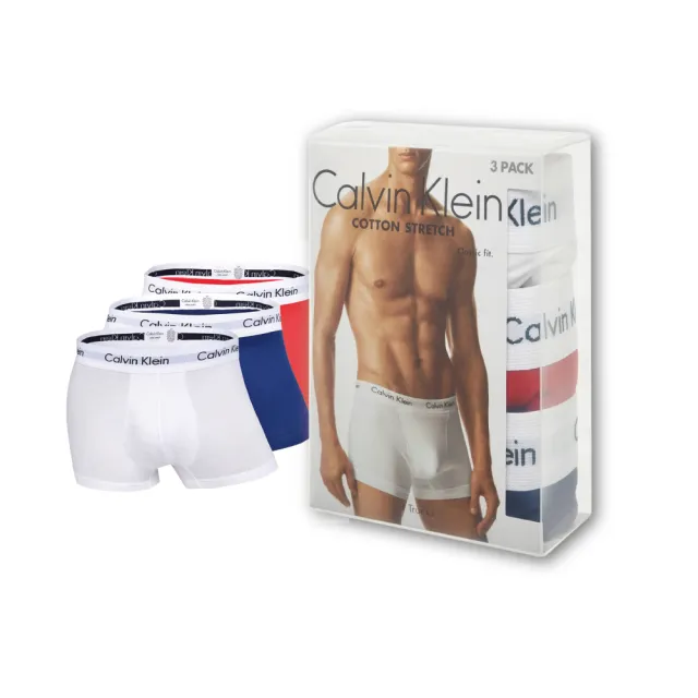 【Calvin Klein 凱文克萊】3件組 美國盒裝進口禮盒男內褲U2662G(ck內褲 男生內褲 內褲 中華隊 - 平輸品)