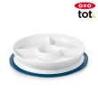 【美國OXO】tot 寶寶輕鬆學習餐具4件組 3色可選(學習湯叉組+好吸力學習碗+好吸力分隔餐盤)
