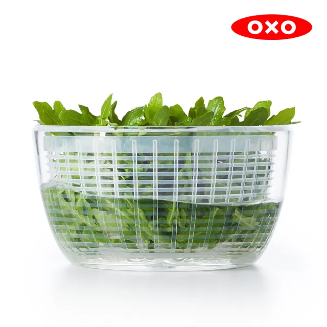 【美國OXO】按壓式蔬菜香草脫水器(3L/適用1-3人份)
