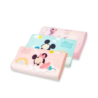 【Disney 迪士尼】天然乳膠原液冰絲兒童乳膠枕嬰兒枕頭3-6歲四季通用(米奇 米妮 冰雪奇緣 平輸品)