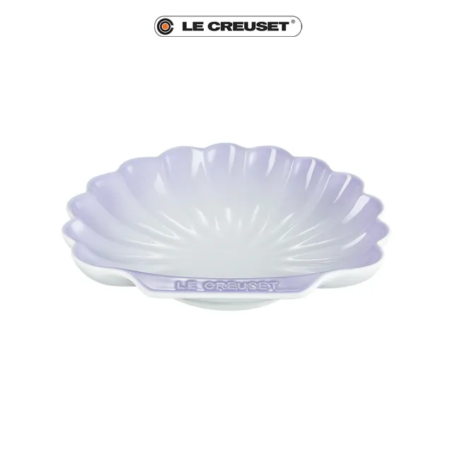 【Le Creuset】瓷器貝殼盤-中(淡粉紫)