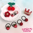 【UNICO】兒童少髮量紅色蕾絲皇冠甜甜造型汗毛夾髮夾髮圈/髮飾(髮飾/配件/聖誕)