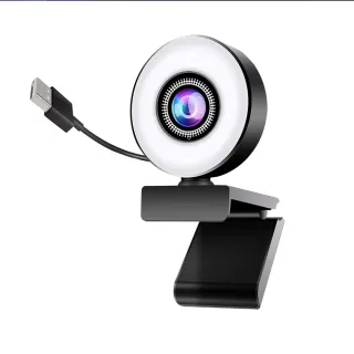 【UniSync】1080P 網路視訊攝影機 圓款 (內建美顏補光燈)