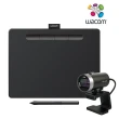 微軟網路攝影機超值組【Wacom】Intuos Basic Medium 繪圖板 -入門版-黑(CTL-6100/K1-C)