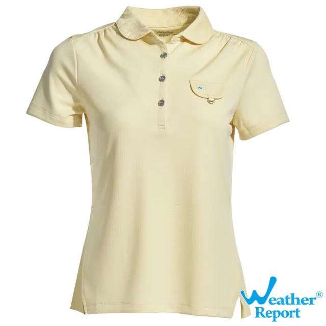 【Weather Report】吸濕排汗抓皺休閒POLO衫-女款 / 黃色(WL2204-04)