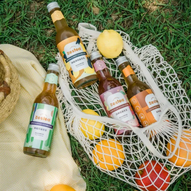 【Zestea Kombucha】洛神花康普茶 300ML*12瓶(無添加、富含益生菌)
