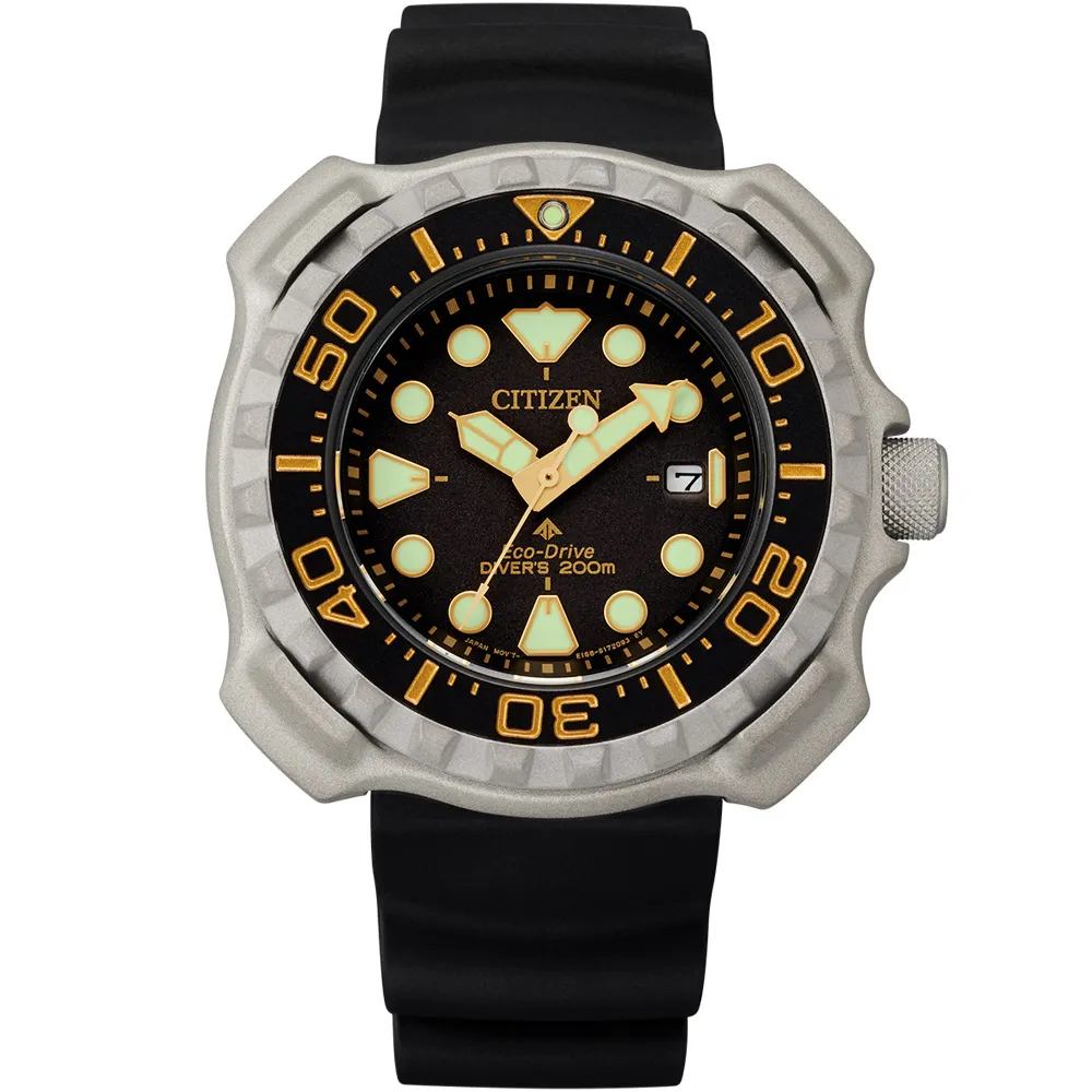 【CITIZEN 星辰】PROMASTER 限量 鈦 1982年復刻版光動能200米潛水錶 男錶 畢業 禮物(BN0220-16E)