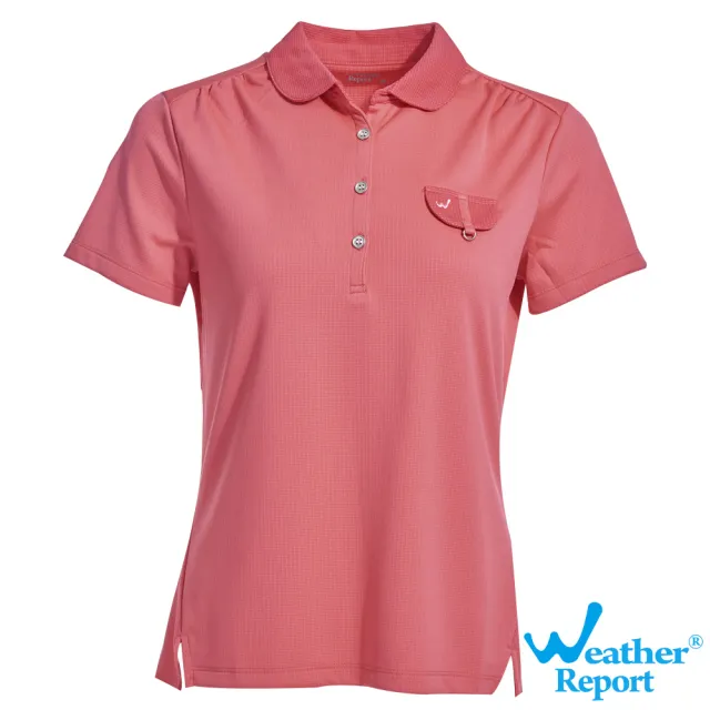 【Weather Report】吸濕排汗抓皺休閒POLO衫-女款 / 紅色(WL2204-04)