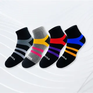 【WOAWOA】4入組 能量激發登山襪-中筒(登山襪 健走襪 除臭襪 襪子 機能襪 運動襪 足弓襪 氣墊襪 9158434)