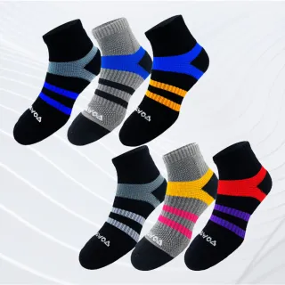 【WOAWOA】6入組 能量激發登山襪-中筒(登山襪 健走襪 除臭襪 襪子 機能襪 運動襪 足弓襪 氣墊襪 9158435)