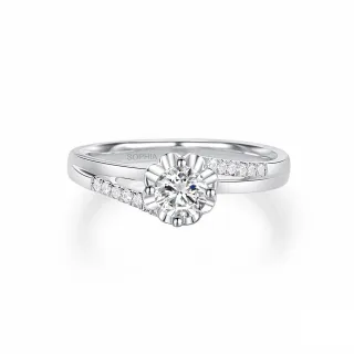 【蘇菲亞珠寶】30分 F/VVS1 18K金 幸福捧花 鑽石戒指