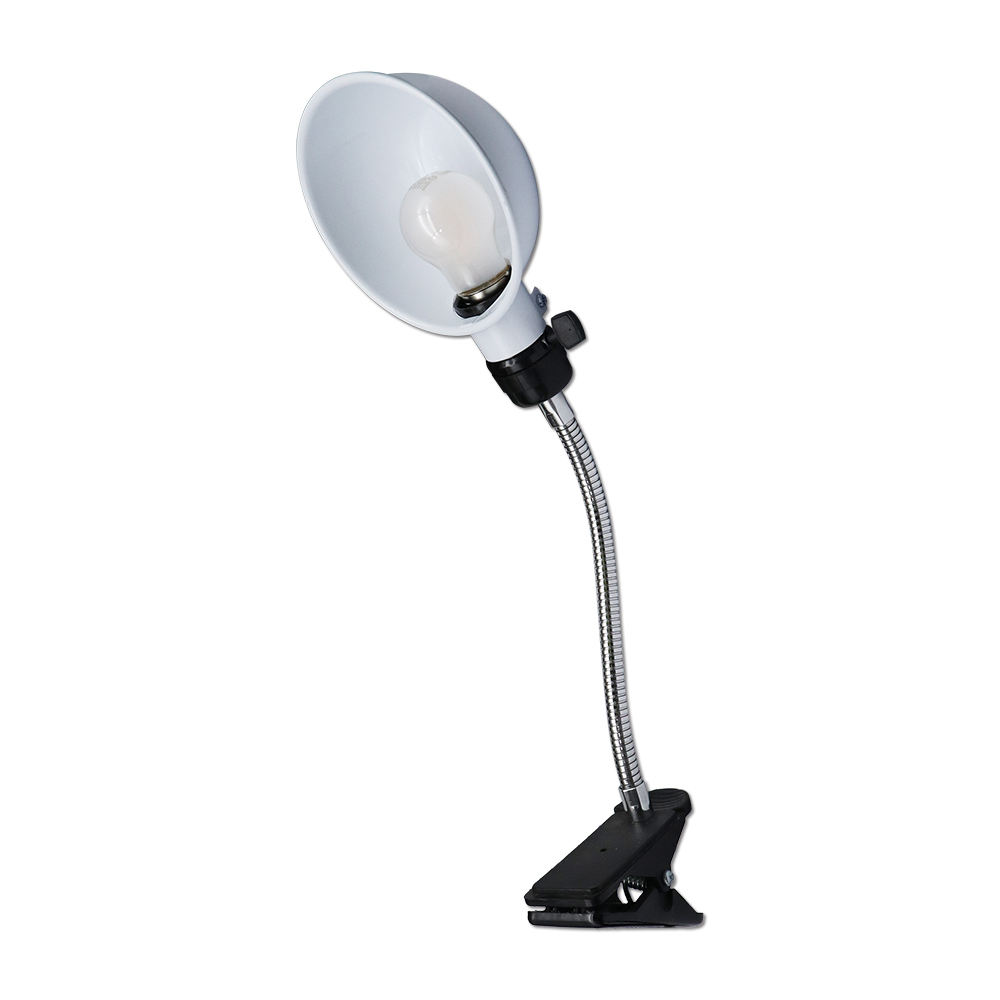 【朝日電工】高級軟夾燈附5尺電線+4W LED燈絲E27暖白光霧面(軟夾燈+燈泡組)