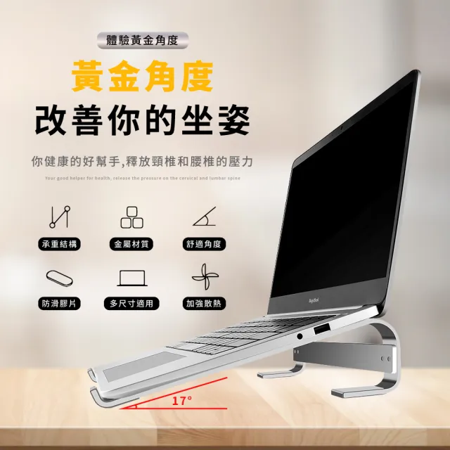 穩固加厚筆記型電腦散熱支架(筆電支架 散熱架 筆電架 增高架 平板架 電腦架 散熱器 散熱墊 防滑架)