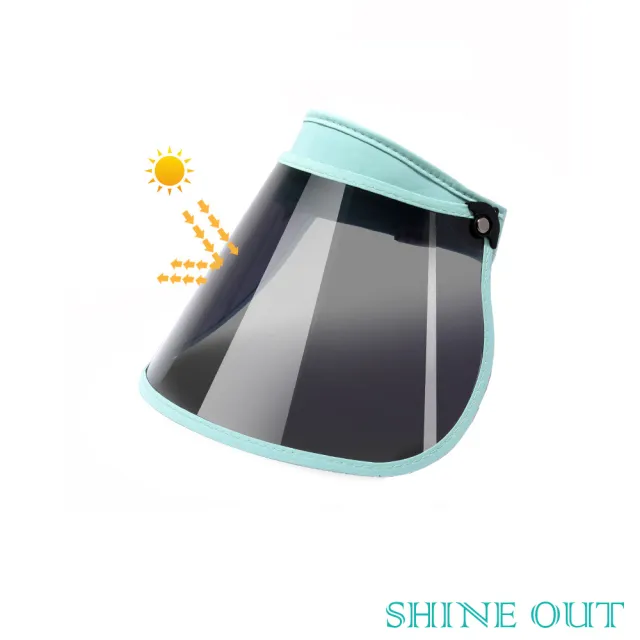 【SHINE OUT】全臉防曬加大傘型設計可旋轉面罩收納便攜遮陽帽(多色任選)