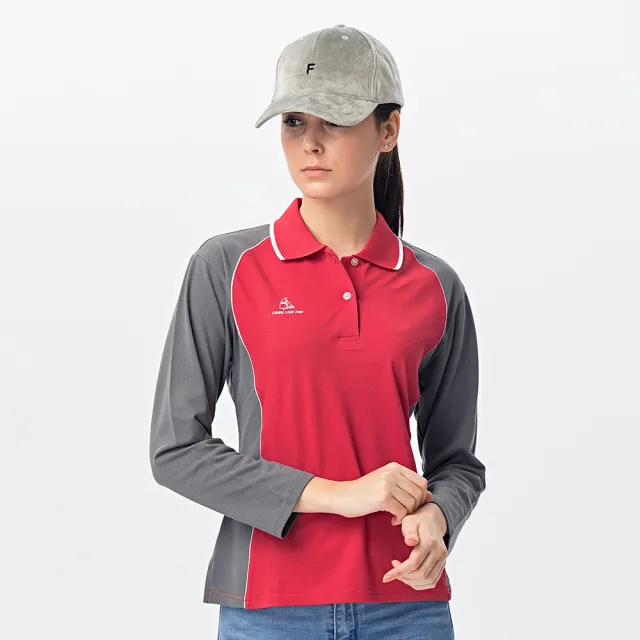 【PAUL SAILING】鮮明亮麗快乾棉排汗長袖POLO衫-女