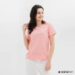【Hang Ten】女裝-有機棉手寫小字印花T恤-淺粉紅