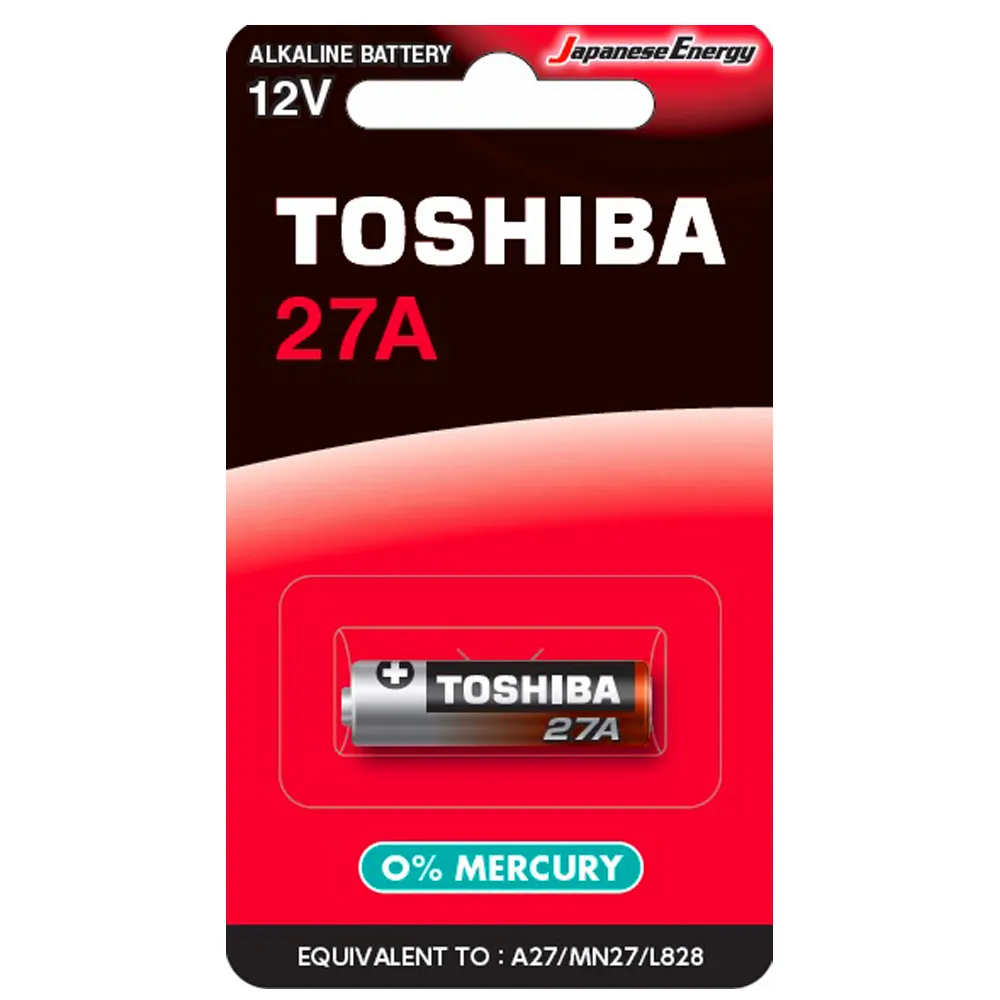 【TOSHIBA 東芝】23A高伏特 鹼性電池12V電池10粒盒裝(吊卡LRV08/MN21搖控器電池)