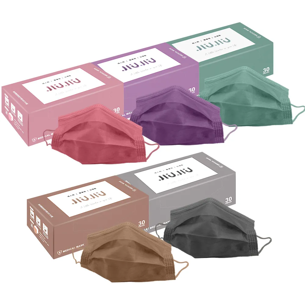 【JIUJIU 親親】紗霧系列 MD雙鋼印x3盒(成人醫用口罩30入/盒)