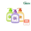 【Green 綠的】水潤抗菌潔手乳-綠茶/橙花/紫羅蘭400ml(洗手乳)