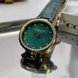 【COACH】COACH蔻馳女錶型號CH00075(藍綠色錶面金色錶殼綠真皮皮革錶帶款)