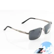【Z-POLS】帥氣鐵灰金屬銀頂級鋁鎂合金 輕量材質搭寶麗萊Polarized偏光太陽眼鏡(高質感偏光鏡抗UV400)