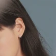 【MIESTILO】迴聲｜方形雙排鑽耳環(OL最愛！純銀耳環 易扣式耳環 鋯石)