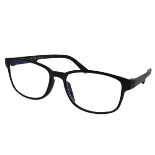 【Docomo】時尚文青濾藍光眼鏡　抗藍光抗UV400　輕量簡約造型　經典黑色款(藍光眼鏡)